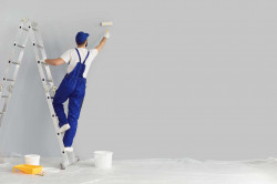 Professionnel pour des travaux d'enduit et peinture  